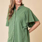 FLUTTER SLEEVE BLOUSE