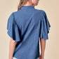 FLUTTER SLEEVE BLOUSE