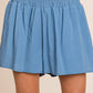Smocked Shorts: Blue