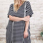 Curvy Striped Dolman Dress