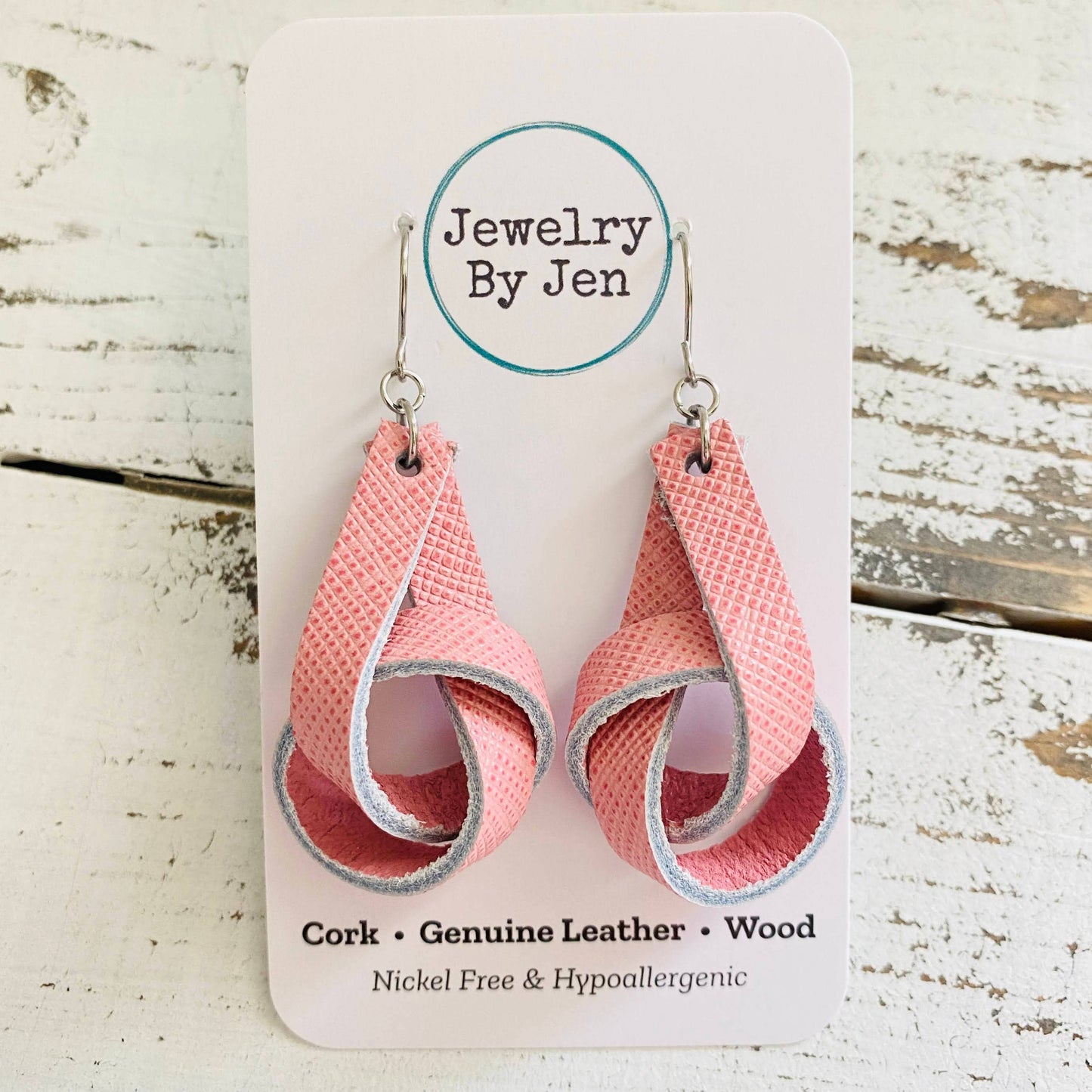 Knot Earrings: Pink