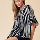 BRUSH STROKE V-NECK BLOUSE