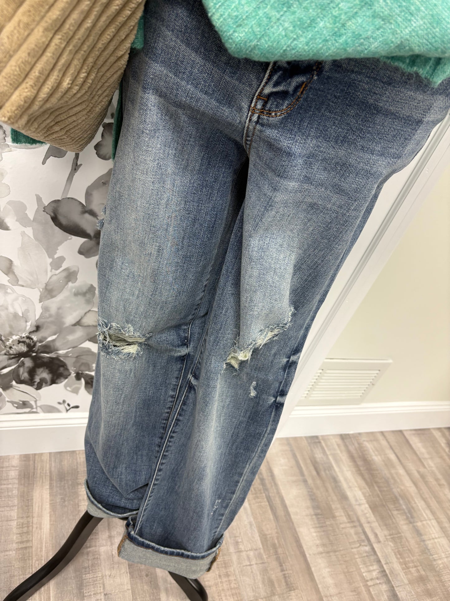 JB 82641: HW Dad Straight Jeans