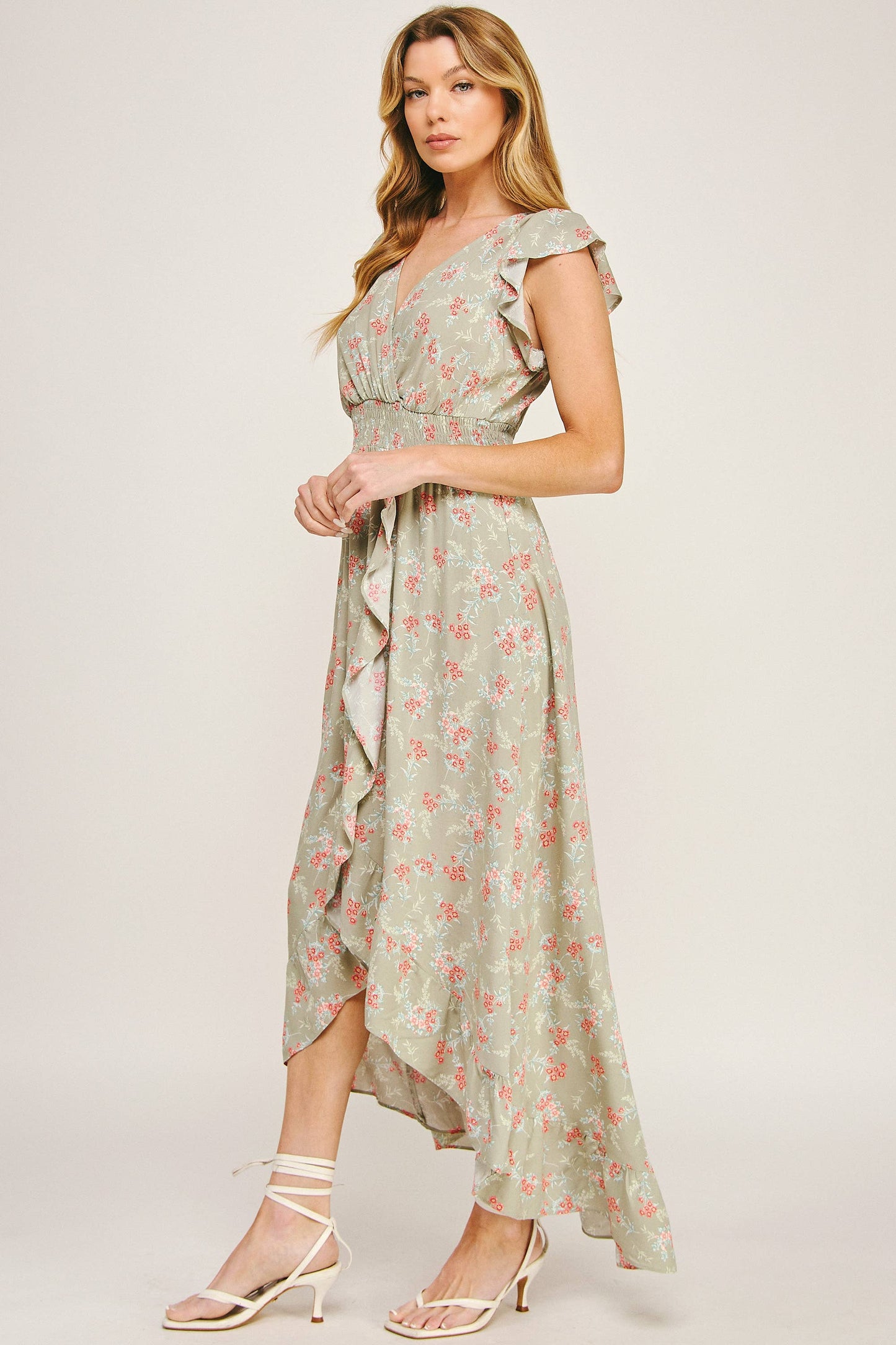 Floral Ruffle Maxi Dress