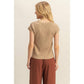 Crew Neck Textured Knit Top