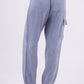 Crinkle Gauze Cargo Jogger Pants