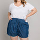 CURVY Cotton Washed Shorts