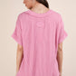 Curvy Ribbed Knit V-neck Top