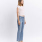 LV1709: HIGH RISE RAW HEM KICK FLARE JEANS