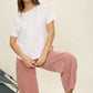 EXPOSED SEAM SHORT SLEEVE TOP
