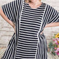 Curvy Striped Dolman Dress