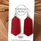 Diamond Bar Earring:Red Cork