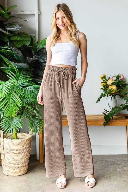 RIBBED CASUAL PANTS