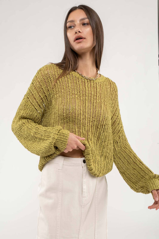 KIWI SHEER KNIT SWEATER