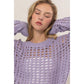 Open Stitch Lavender Sweater