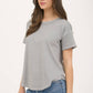 EXPOSED SEAM SHORT SLEEVE TOP