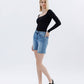 LV1659: HI-RISE RAW HEM BERM SHORTS