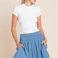 Smocked Shorts: Blue