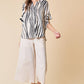 BRUSH STROKE V-NECK BLOUSE