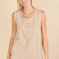 Raw edge button tank