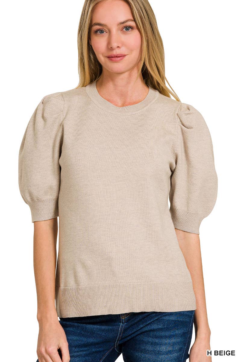 Puff Short Sleeve Sweater