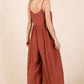 WIDE LEG SCOOP NECK JUMPSUIT