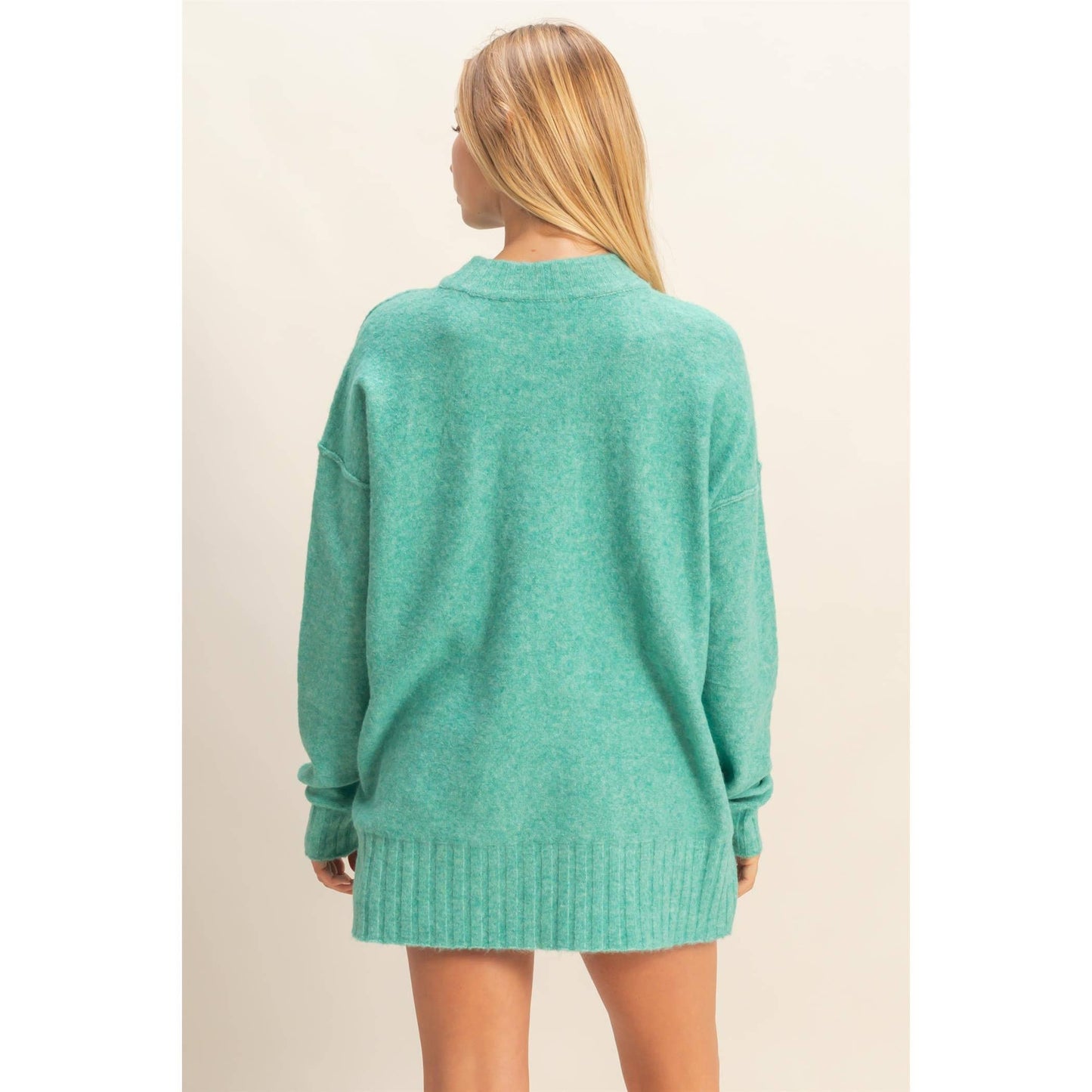 Relaxed Fit Emerald Sweater