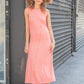 Exposed Seam Ribbed Maxi Dress