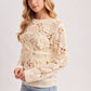 BOAT NECK FLORAL CROCHET TOP