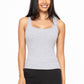 Square Neck Ribbed Tank Top