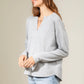 Raw Edge Solid Knit Top-BF