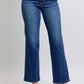 JB82629: Mid-Rise Side Seam Detail Straight Jeans