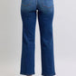 JB82629: Mid-Rise Side Seam Detail Straight Jeans