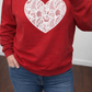 Lace Heart Sweatshirt