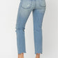 JB88512 Mid Rise Destoyed Jeans