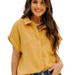 Yellow and White Button Down Top