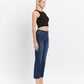 LV1618: HIGH RISE RAW HEM KICK FLARE JEANS