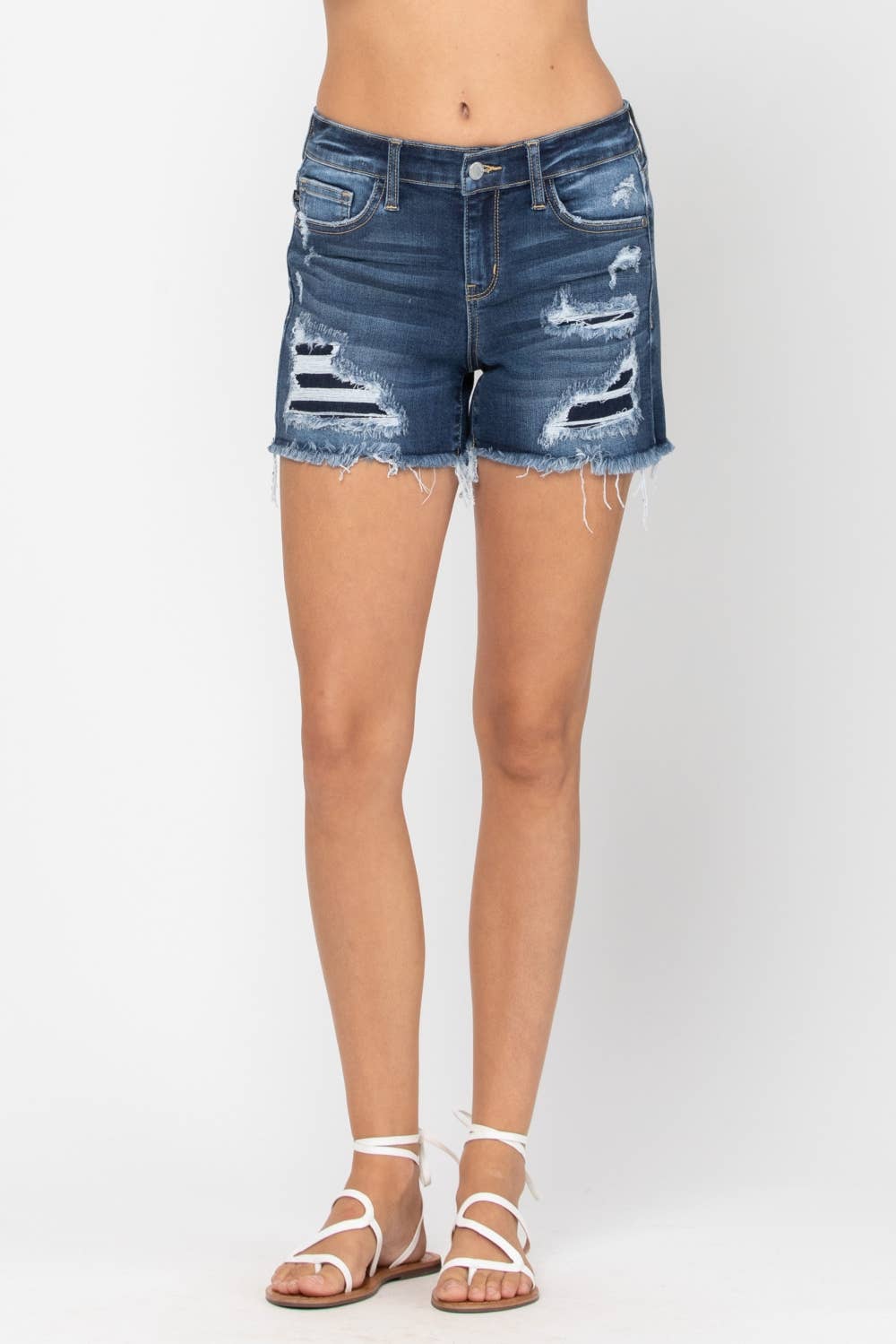 JB Mid-Rise Patch Cut Off Shorts XL