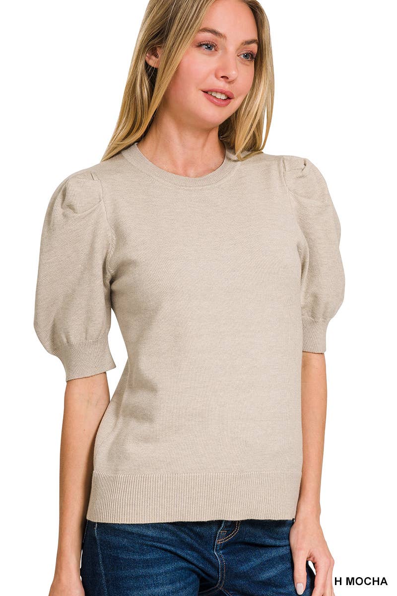 Puff Short Sleeve Sweater