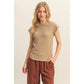 Crew Neck Textured Knit Top