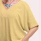 Textured V-neck Top