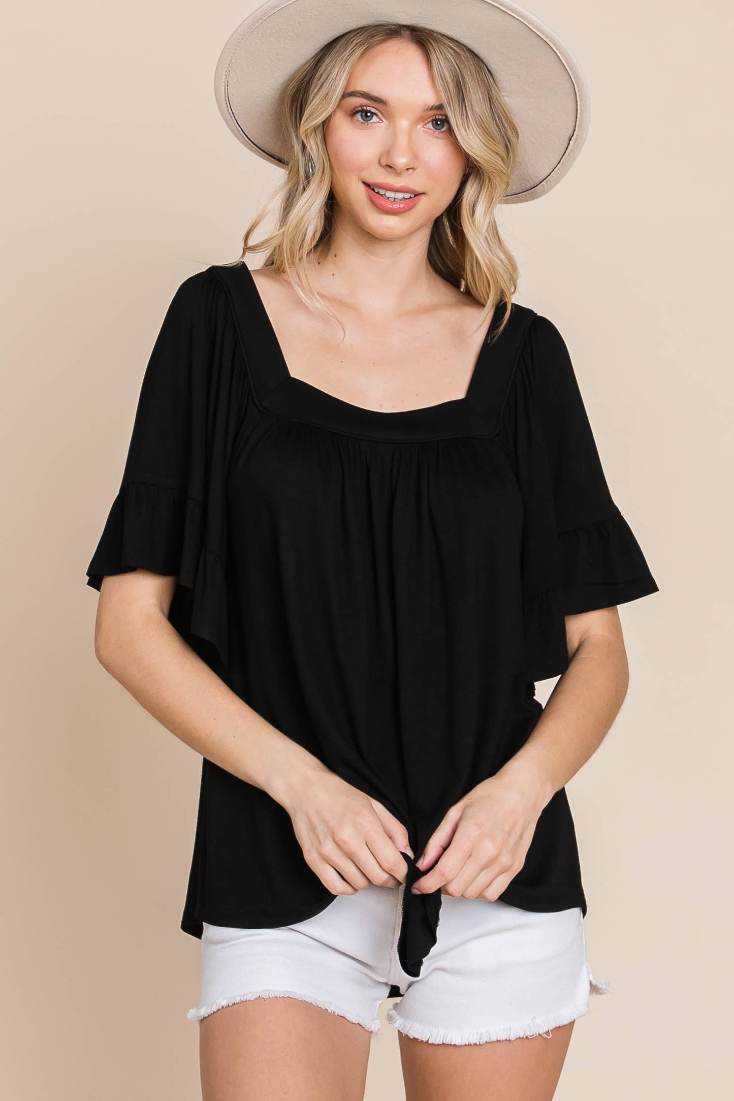 Curvy Bell Sleeve Top