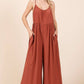 WIDE LEG SCOOP NECK JUMPSUIT