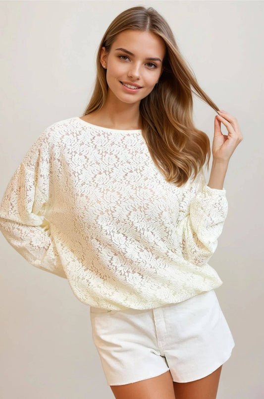 Lace Pull Over Top