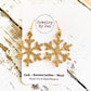 Snowflake Earrings: Gold Fine Glitter