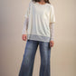 Lace sleeve pocket tee