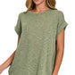 Roll-Sleeve Lightweight Sweater