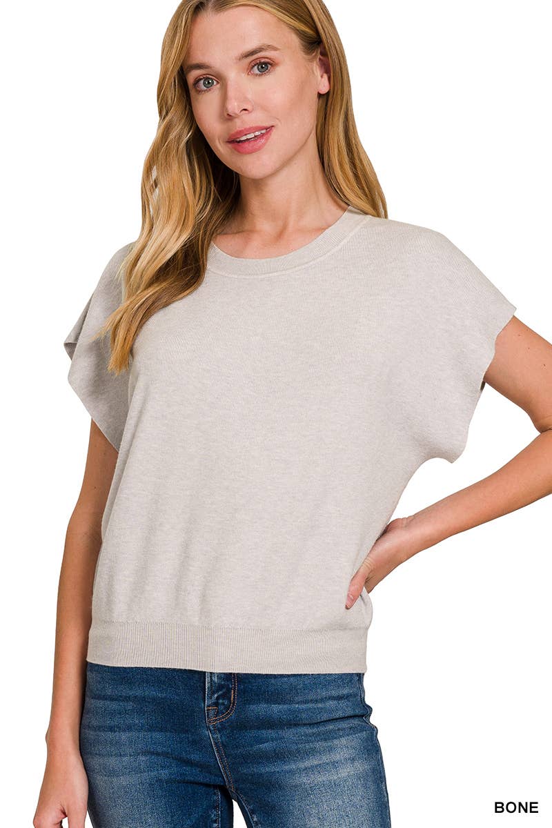 Short Sleeve Dolman Sweater