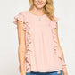 Pink Ruffle Blouse