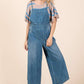 DENIM TIE BACK OVERALLS